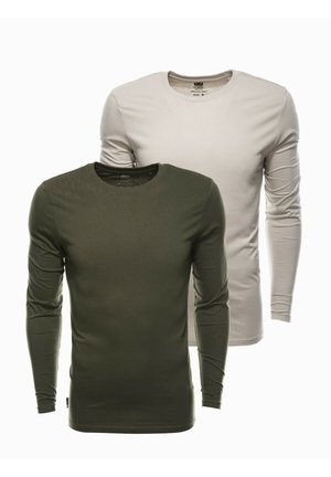 SET OF TWO LONGSLEEVE Z43 - Langarmshirt - dark olive and beige