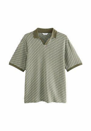 CUBAN COLLAR TEXTURED SHORT SLEEVE - REGULAR FIT - Poloshirt - olive green