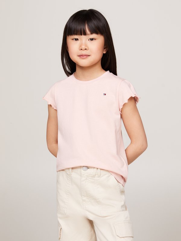 ESSENTIAL RUFFLE SLEEVE - Basic T-shirt - soft rose