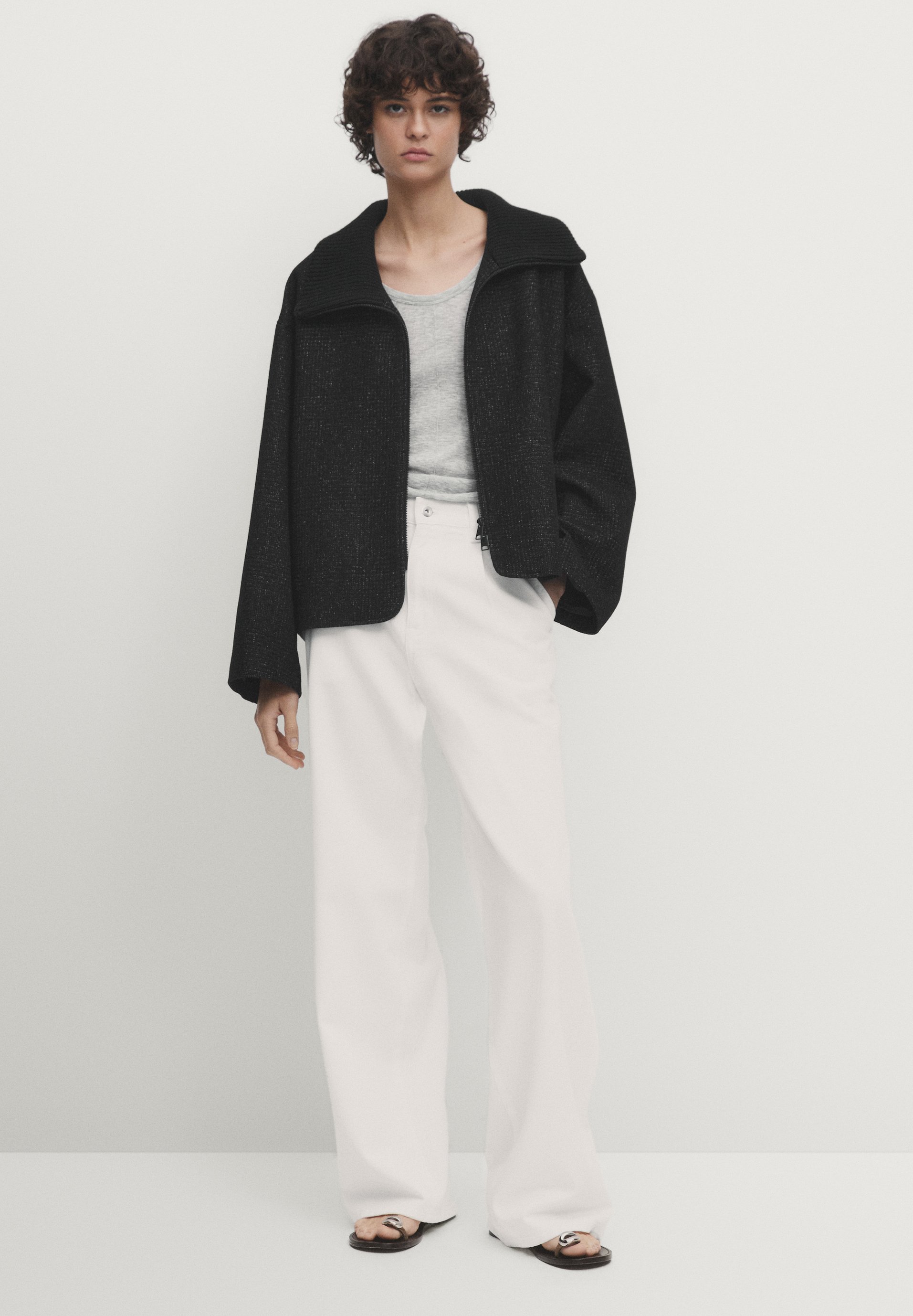 Trendyol Giacca Invernale Normale con Colletto con Risvolto Cappotto, Marrone, M Donna