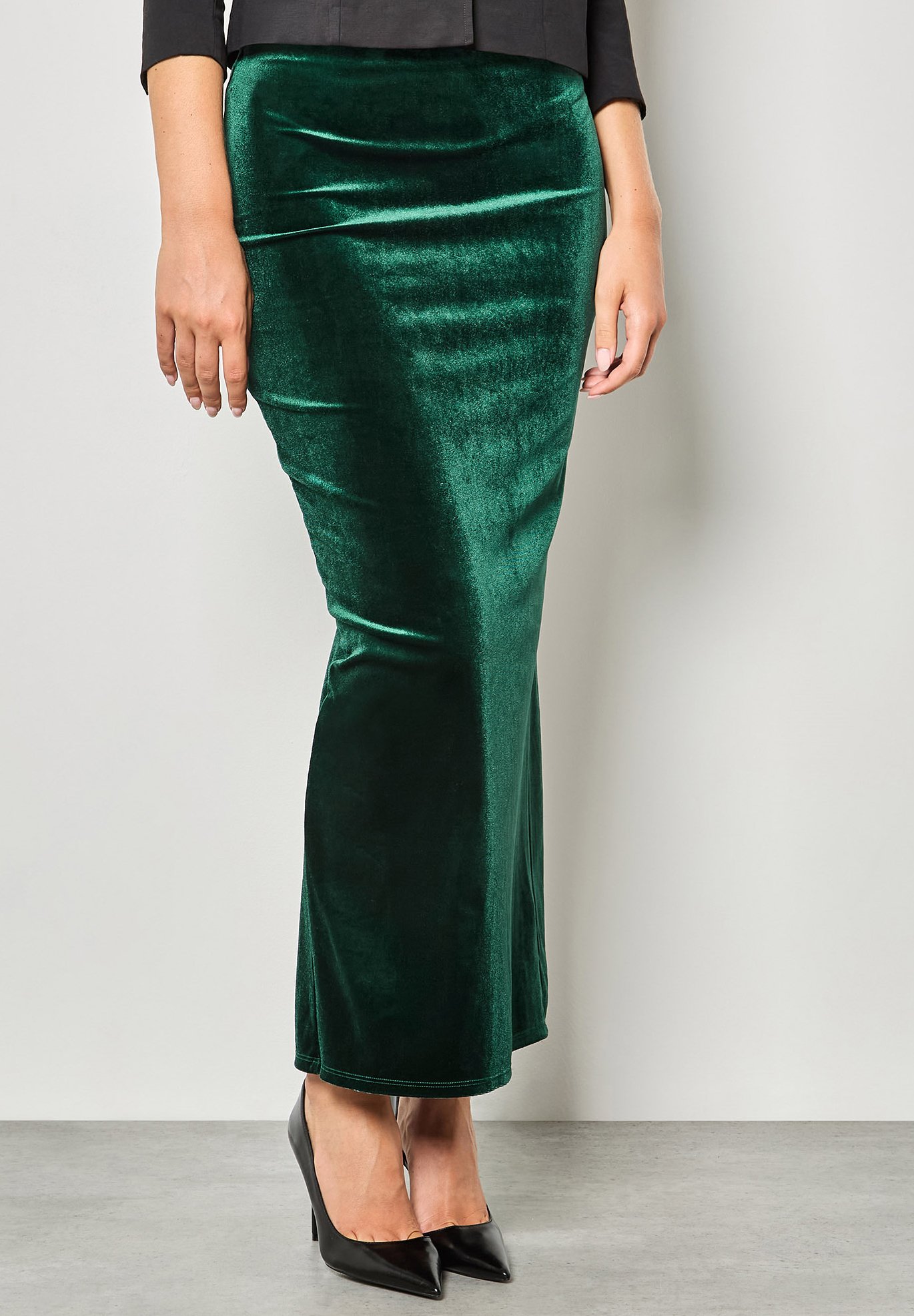 Hooever Gonna A Linea In Velluto A Coste Verde - Taglia M - Abbigliamento Donna