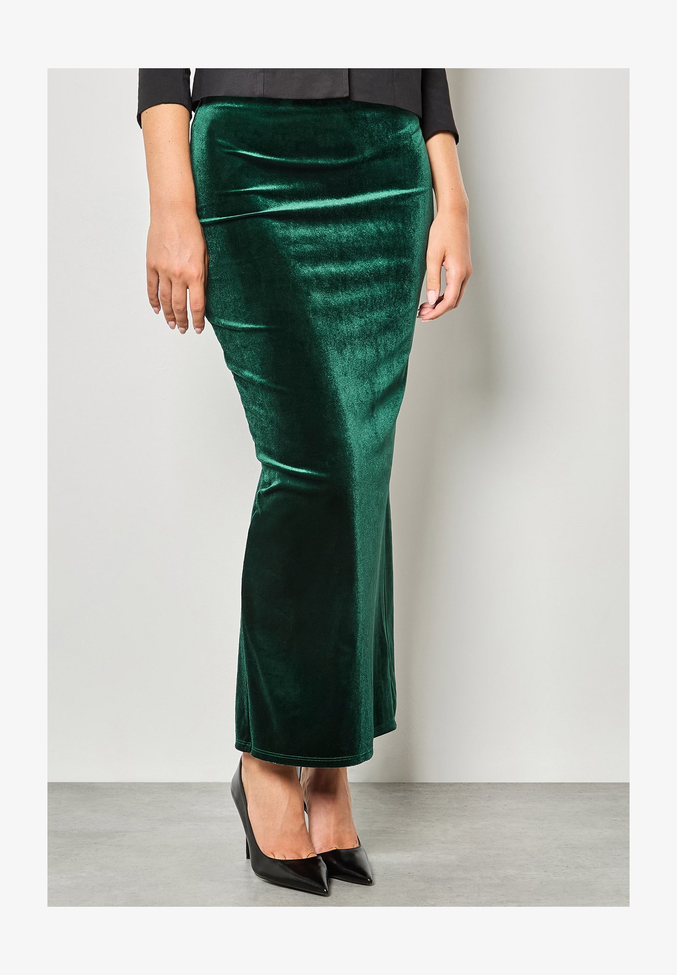Hooever Gonna A Linea In Velluto A Coste Verde - Taglia M - Abbigliamento Donna