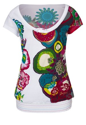 T-shirt med print - white