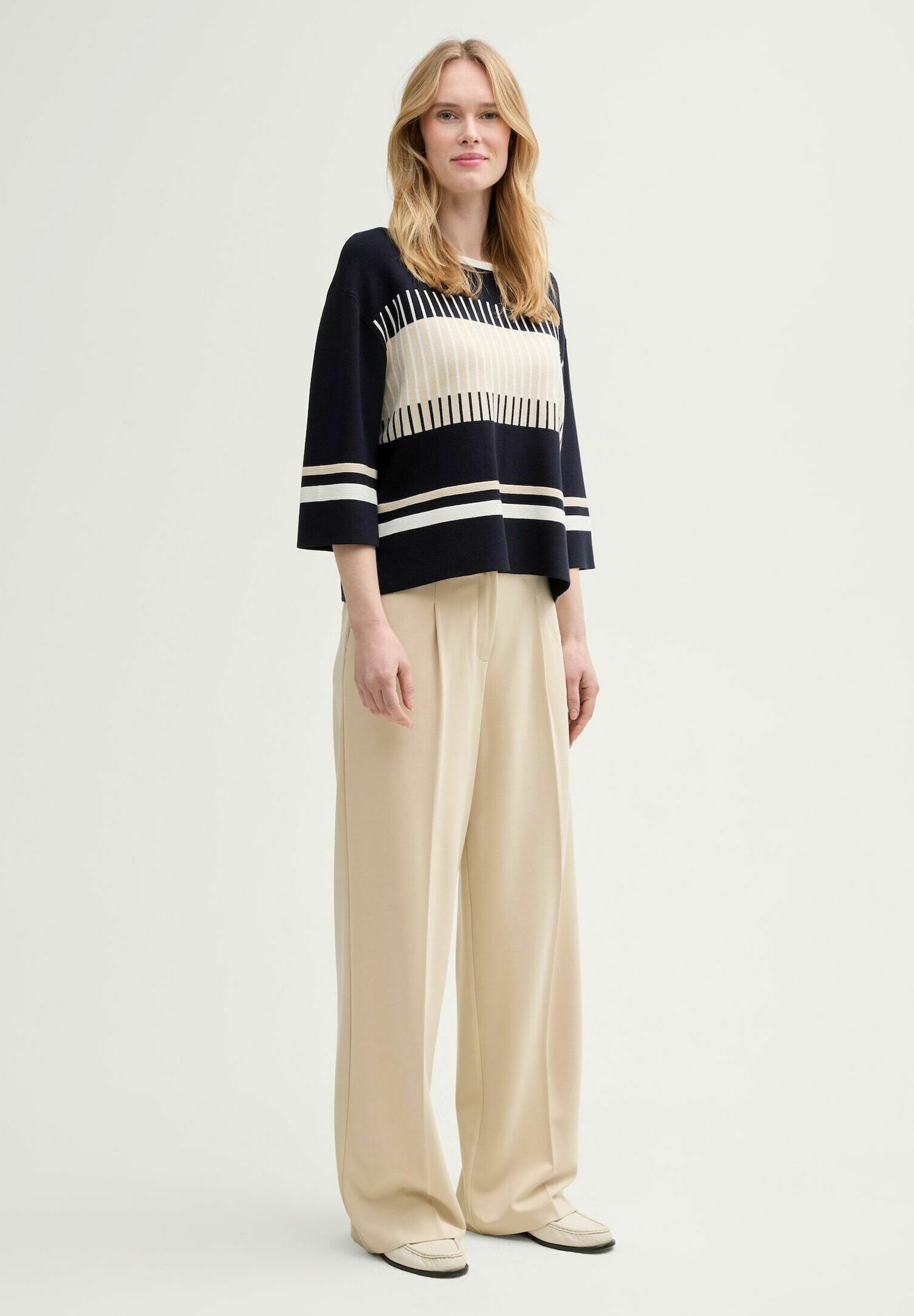 TOM TAILOR Pulover - navy knit stripe design/bleumarin - Zalando.ro