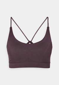 LOW IMPACT SEAMLESS STRAPPY BRA - Reggiseno sportivo con sostegno leggero - deep plum