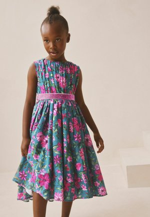 Next, REGULAR FIT - FLORAL PRINT PROM . - Jurk - teal blue