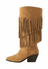 REGULAR FIT - FOREVER COMFORT® FRINGED  - Botas camperas - tan brown suede