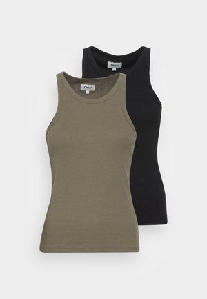 ONLLINDSAY TANK 2 PACK - Top - black/kalamata