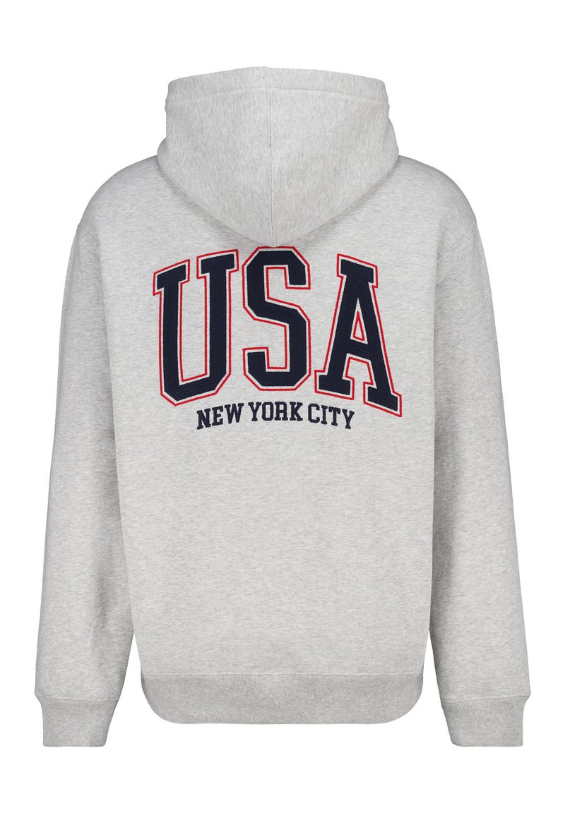 Felpa Con Cappuccio American Fighter Uomo - Richmond Grigia - 100% Cotone - Foto 5