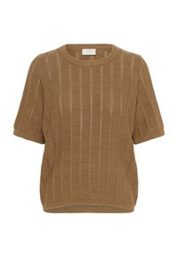 Kaffe T-shirt print - toasted coconut