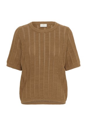 Kaffe T-shirts print - toasted coconut