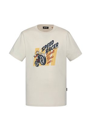 CARTOON BIKER - T-Shirt print - blanc cassé
