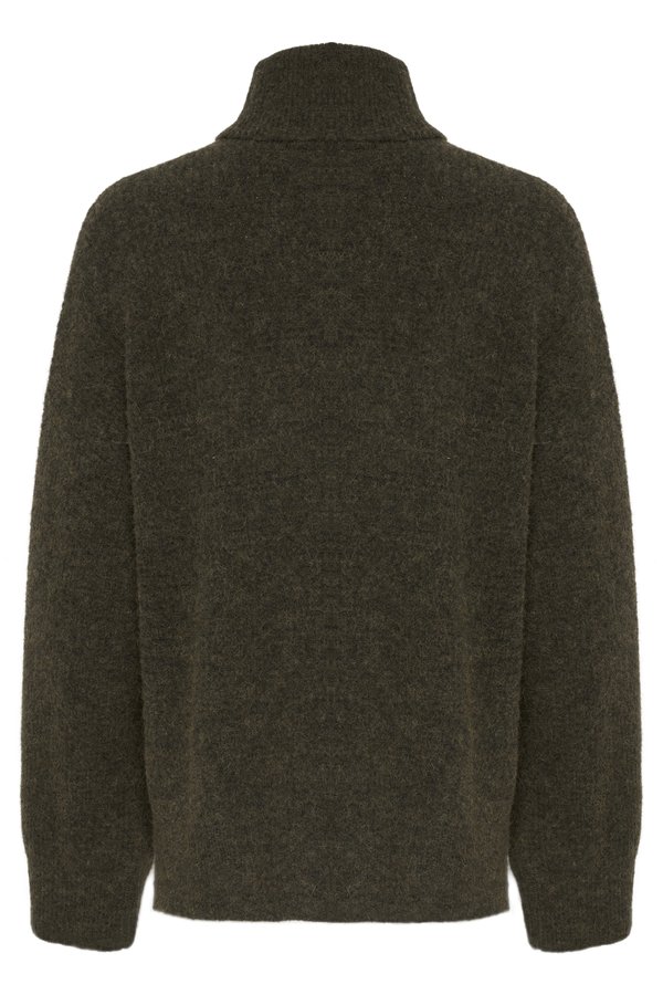ALPHA ROLLNECK - Jumper - olive melange3