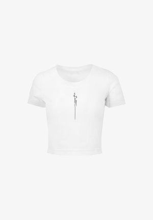 Merchcode, FAITH CROPPED - T-shirts print - white