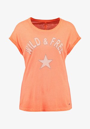 WT FREE - Print T-shirt - orange