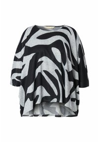 ZEBRAMUSTER 3/4 ÄRMEL - Strickpullover - black
