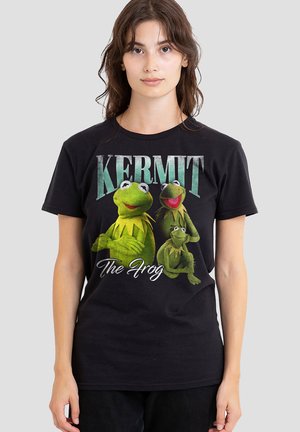 Disney, THE MUPPETS KERMIT THE FROG HOMAGE - Print T-shirt - black