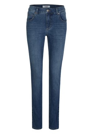 5-POCKET-JEANS 'SKINNY' MIT LOGO-APPLIKATION - Slim fit jeans - blau