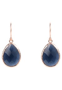 Latelita PETITE DROP EARRINGS SAPPHIRE HYDRO ROSEGOLD - Pendientes - blue