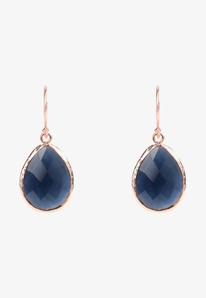 Latelita PETITE DROP EARRINGS SAPPHIRE HYDRO ROSEGOLD - Pendientes - blue