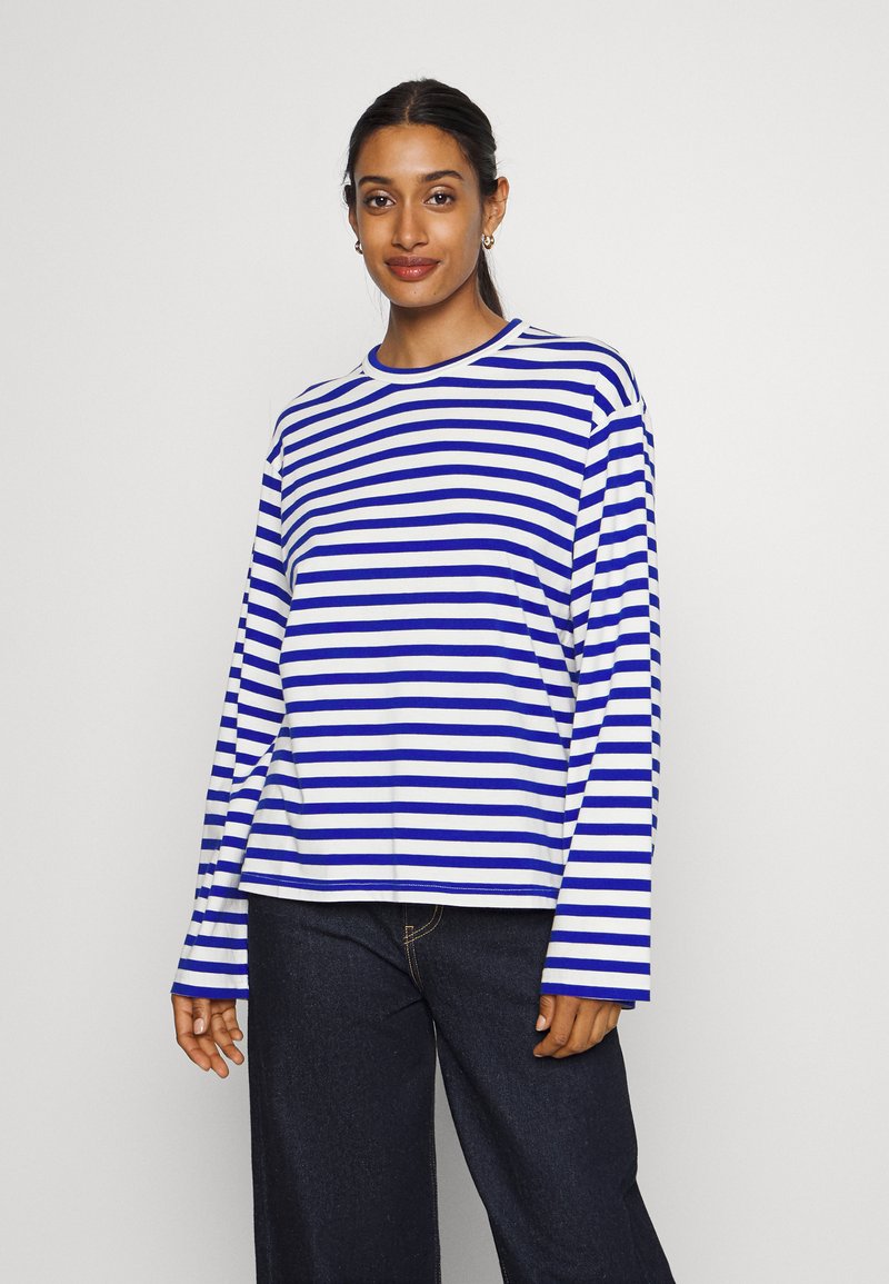 Damen T-Shirts | ARKET Langarmshirt navy/white/dunkelblau - CH37315 Damen T-Shirts | ARKET Langarmshirt navy/white/dunkelblau - CH37315