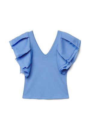 Calliope, T-SHIRT TINTA UNITA - T-shirt imprimé - celeste scuro