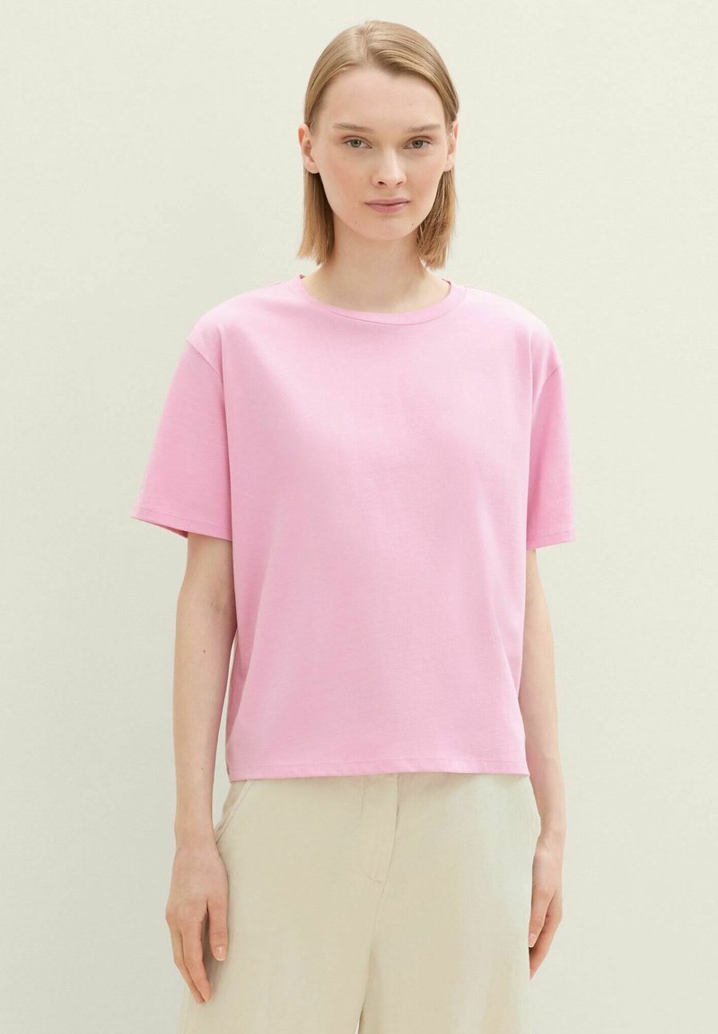 TOM TAILOR DENIM BOXY - T-shirt basic - soft summer pink