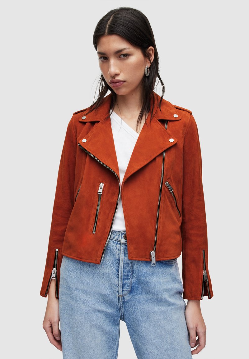 Oakwood Giacca In Pelle Di Pecora Donna: Arancione, Taglia 40 (Small), Fodera In Cotone, Maniche Lunghe