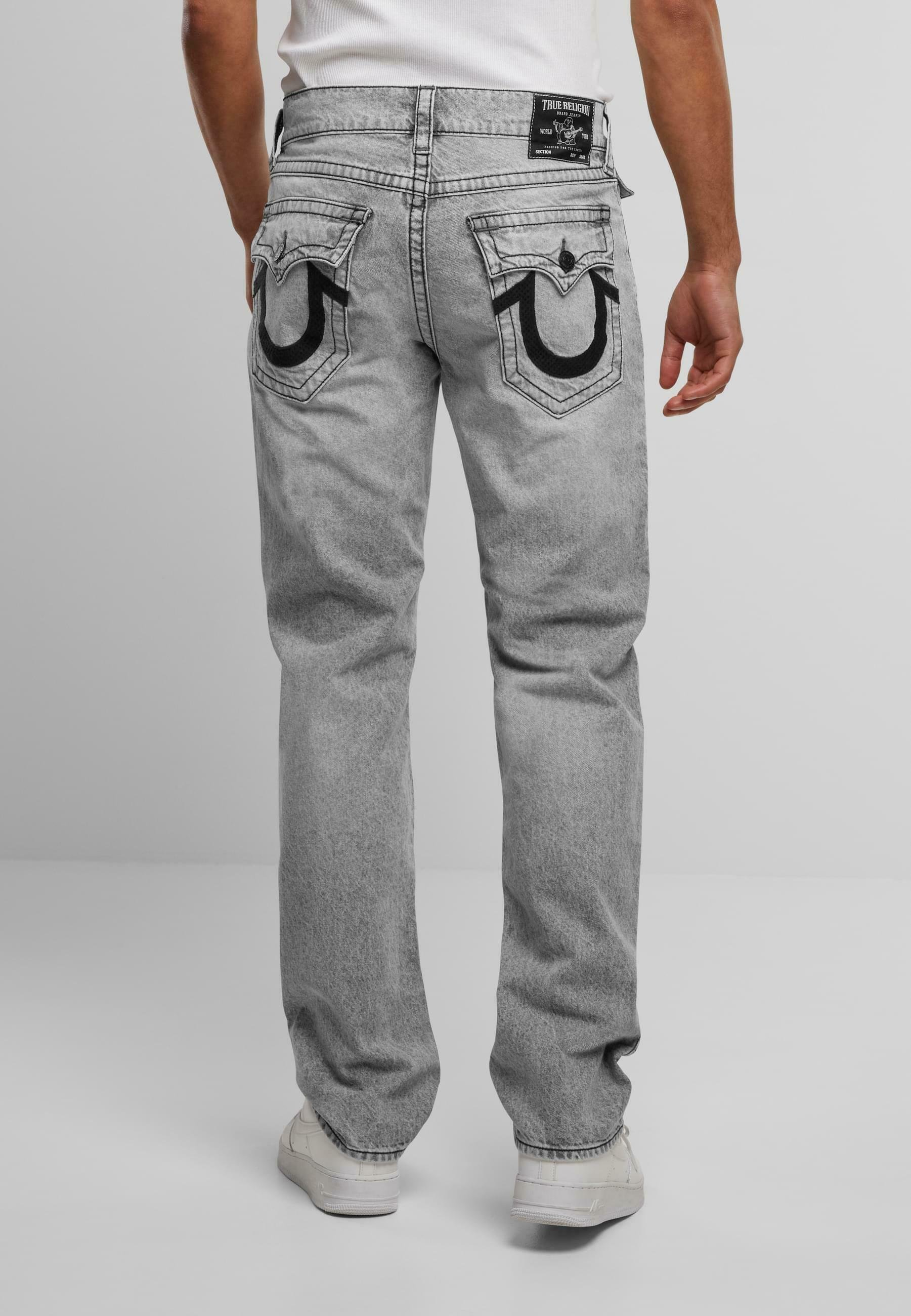 TRUE RELIGION STRAIGHT 28 インチ True Religion | Straight Fit Washed Jeans Mens | Szary