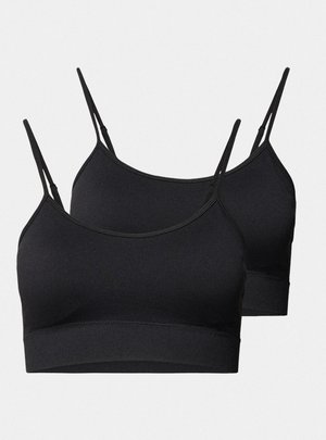 2 PACK - Lengvai krūtinę prilaikanti sportinė liemenėlė - black