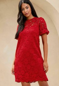 Lipsy REGULAR FIT SHORT SLEEVE - Koktejlové šaty / šaty na párty - red