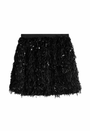 Next, REGULAR FIT - A-snit nederdel - black fluffy sequin