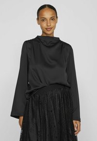 VILA MIT LANGEN ÄRMELN - Blūze - black beauty