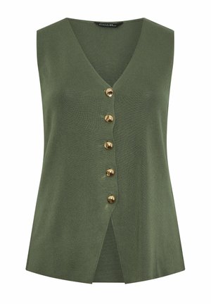 Evans, PLUS SIZE VESTS & CAMIS - Veste sans manches - khaki