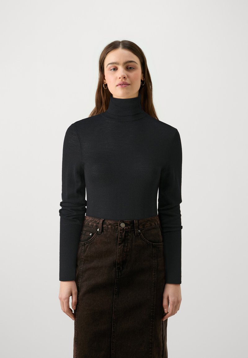 Malina QUINN THIN TURTLENECK - Strickpullover - black