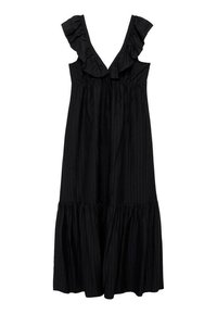 WITH RUFFLE NECKLINE - Velika haljina - black