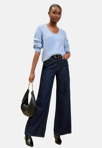 Lipsy PETITE FIT - LONGLINE CABLE - Džemperis - blue