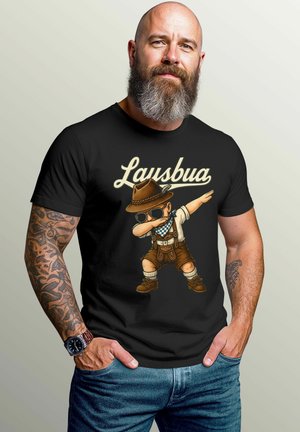 FÜR DAS OKTOBERFEST LAUSBUA TRACHTEN DABBING FUN - Print T-shirt - lausbua schwarz