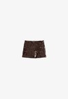 SEQUIN MINI SKIRT - Jupe trapèze - dark brown