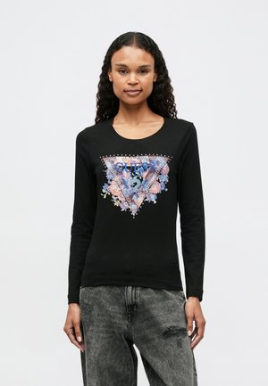 PEONY TRIANGLE TEE - Longsleeve - jet black