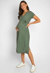 JoJo Maman Bébé REGULAR FIT - Kasdienė suknelė - khaki green spot print