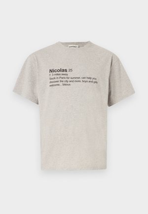 Carne Bollente BISOUS AND BAGUETTES UNISEX - Tričko s potlačou - melange grey