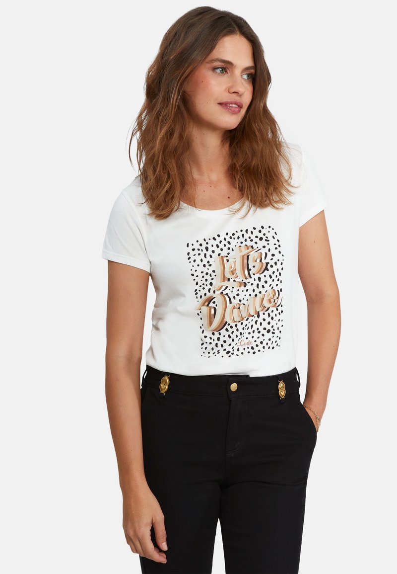 T-shirt IKKS Inscription White - Noir Et Blanc, Taille S/36-38, Occasion Très Bon état