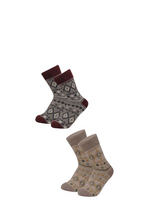 2ER PACK - Socken - braun