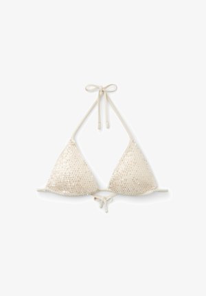 Calzedonia, SEQUIN NET TRIANGLE - Bikinitop - white