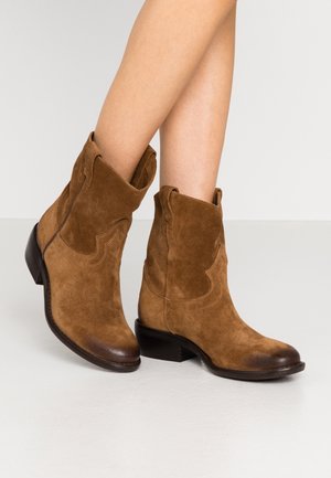 Cowboy-/Bikerlaarsjes - cognac