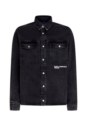 Karl Lagerfeld Jeans KARL QUOTE - Τζιν μπουφάν - washed black