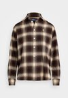 RELAXED FIT PLAID COTTON SHIRT - Camicia - brown/cream multi