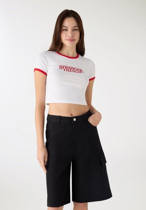 CROP CON STAMPA STRANGER THINGS - T-shirt con stampa - bianco ottico