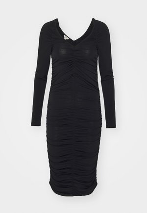 Vero Moda VMGILSA V NECK CALF DRESS - Robe de jour - black